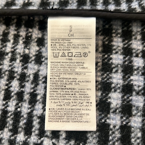 Old Navy black & blue blazer:coat. - Picture 6 of 7